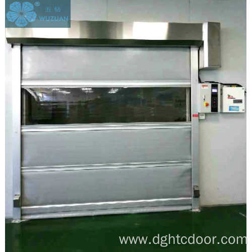 Production of PVC fast rolling shutter door